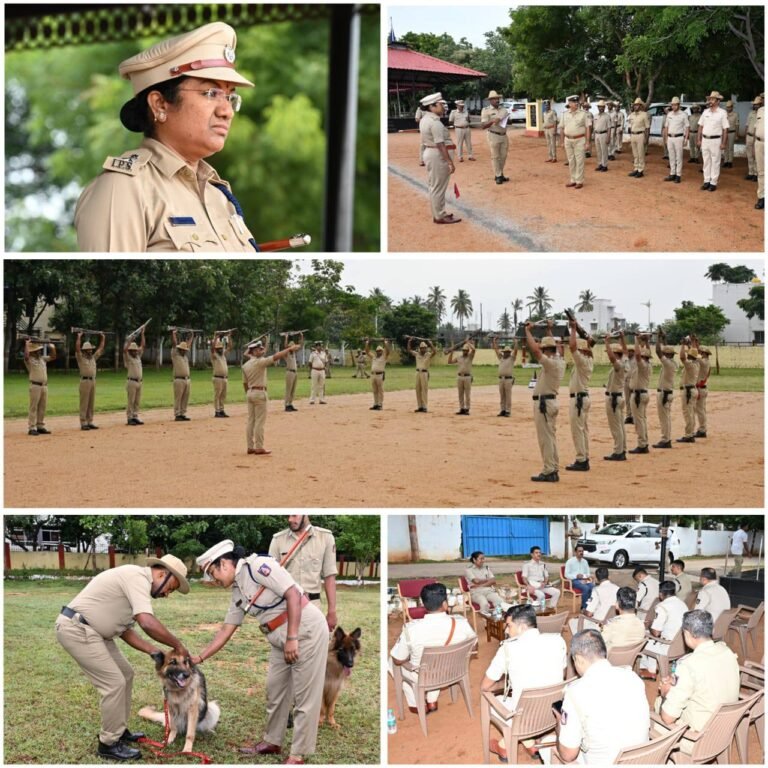 ಚಾಮರಾಜನಗರದಲ್ಲಿ ವಾರದ ಪೋಲೀಸ್ ಕವಾಯತು