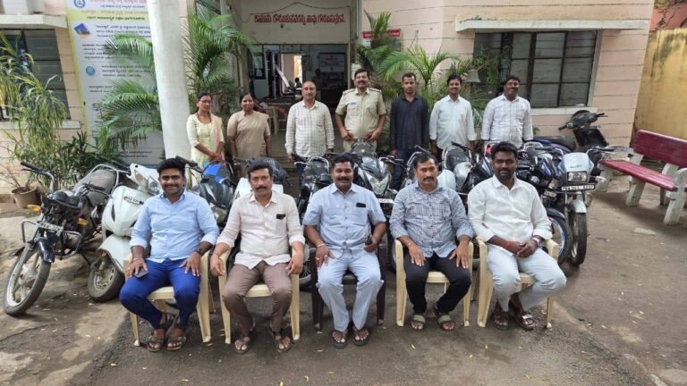05 ಲಕ್ಷ ಮೌಲ್ಯದ ವಿವಿಧ ಕಂಪನಿಯ 10 ದ್ವಿ-ಚಕ್ರ ವಾಹನಗಳ ವಶ: ರಾಘವೇಂದ್ರ ನಗರ ಪೋಲೀಸರ ಕಾರ್ಯಾಚರಣೆ