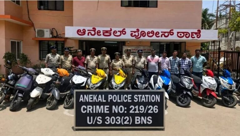 ಆನೇಕಲ್‌ನಲ್ಲಿ ಬೈಕ್ ಕಳ್ಳರ ಜಾಲ ಭೇದಿಸಿದ ಪೊಲೀಸರು